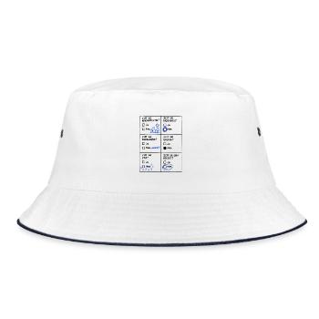 "Hast du die Nase voll? Nein..." – Lustige flämische T-Shirts - Bucket Hat - Weiß/Navy - Vorne