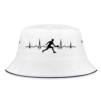 Pickleballers Motiv rund um Pickleballspielerinnen - Bucket Hat - Weiß/Navy - Vorne