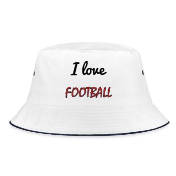 FUSSBALL. SPORT. FRANKREICH. MEISTER - Bucket Hat - Weiß/Navy - Vorne