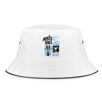 Après Ski Mountain Club - Bucket Hat - Weiß/Navy - Vorne