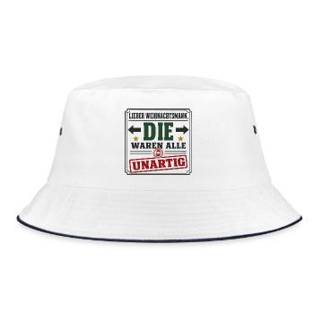 Lieber Weihnachtsmann – Winter Spaß - Bucket Hat - Weiß/Navy - Vorne