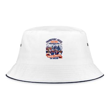 Frankfurt Festive Wonderland Banking Analysts On - Bucket Hat - Weiß/Navy - Vorne