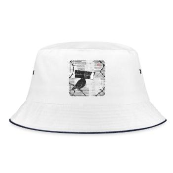 LIVE REC SOCIETY - Bucket Hat - Weiß/Navy - Vorne