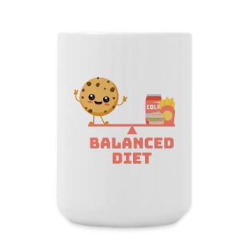 balanced cookie fastfood Diet - Große Tasse 440 ml - Weiß - Vorne