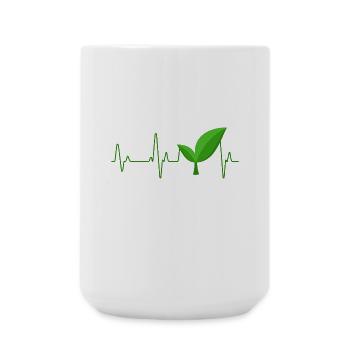 Vegan - Große Tasse 440 ml - Weiß - Vorne