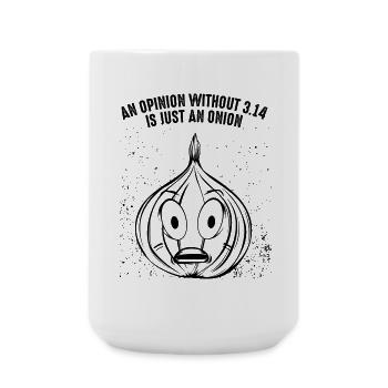 Mathematik Pi Zwiebel - Große Tasse 440 ml - Weiß - Vorne