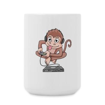 Affe spielt Videospiele - Große Tasse 440 ml - Weiß - Vorne