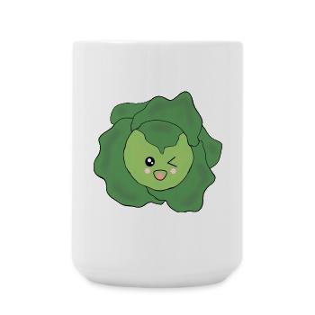 Salat Gemüse Kostüm Fasching Karneval Partnershirt - Große Tasse 440 ml - Weiß - Vorne