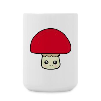 Kawaii Mushroom Kawaii Chibi Kawaii food - Large Mug 440 ml - white - Front