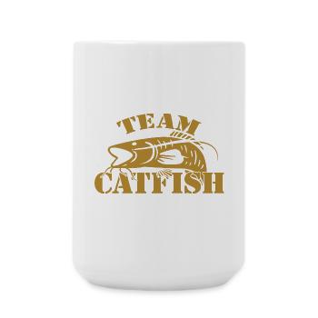 Pêcheur sportif de poisson-chat - Grande tasse 440 ml - blanc - Devant