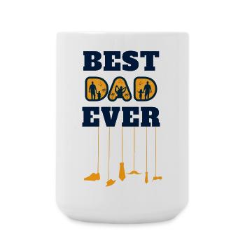 best dad ever - Große Tasse 440 ml - Weiß - Vorne