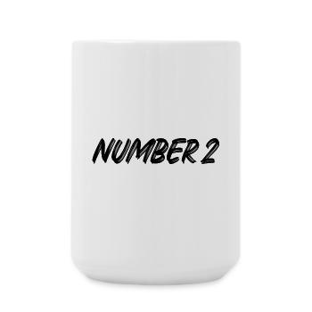 Number 2 - zwei - zweiter - zweite - 2 - Nummer 2 - Große Tasse 440 ml - Weiß - Vorne