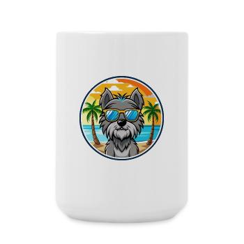 Bouvier Des Ardennes Hunderasse Cartoon Sonnenbrille - Große Tasse 440 ml - Weiß - Vorne