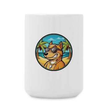 Cordoba Kampfhund Rasse Cartoon Sonnenbrille Strand - Große Tasse 440 ml - Weiß - Vorne