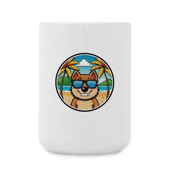 Neuseeland Heading Hund Rasse Cartoon Sonnenbrille - Große Tasse 440 ml - Weiß - Vorne