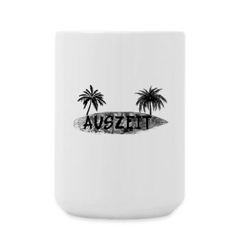 Auszeit Surfbrett - Große Tasse 440 ml - Weiß - Vorne