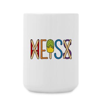 Eis - heiß - H EIS S - Große Tasse 440 ml - Weiß - Vorne