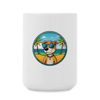 Auvergne Vorstehhund Rasse Cartoon Sonnenbrille Strand - Große Tasse 440 ml - Weiß - Vorne
