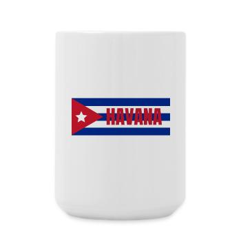 Havana City in Cuban Flag - Large Mug 440 ml - white - Front