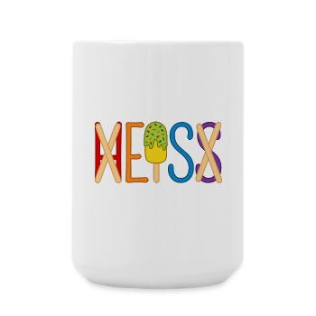 Eis - heiß - H EIS S - Große Tasse 440 ml - Weiß - Vorne