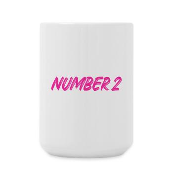 Number 2 - zwei - zweiter - zweite - 2 - Nummer 2 - Große Tasse 440 ml - Weiß - Vorne