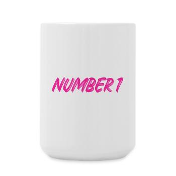 Number 1 - one - first - first - 1 - number 1 - Large Mug 440 ml - white - Front