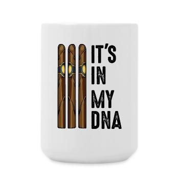 C'est dans mon ADN cigares fumer citation cadeau - Grande tasse 440 ml - blanc - Devant