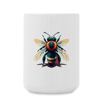 Abeille Dessin Animé Personnage Animal De Compagnie Coloré - Grande tasse 440 ml - blanc - Devant