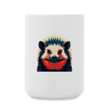 hérisson dessin animé personnage animal de compagnie coloré - Grande tasse 440 ml - blanc - Devant