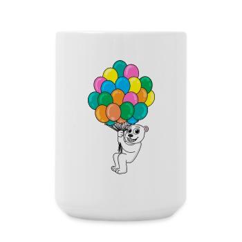 Eisbär Luftballon - Große Tasse 440 ml - Weiß - Vorne