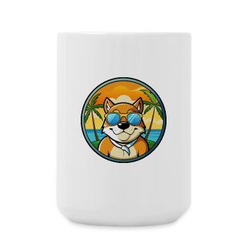 Moskau Watchdog Rasse Cartoon Sonnenbrille Strand - Große Tasse 440 ml - Weiß - Vorne
