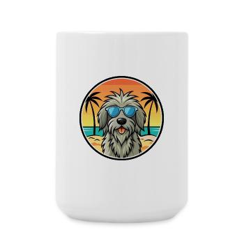 Bergamasker Schäferhund Rasse Cartoon Sonnenbrille - Große Tasse 440 ml - Weiß - Vorne