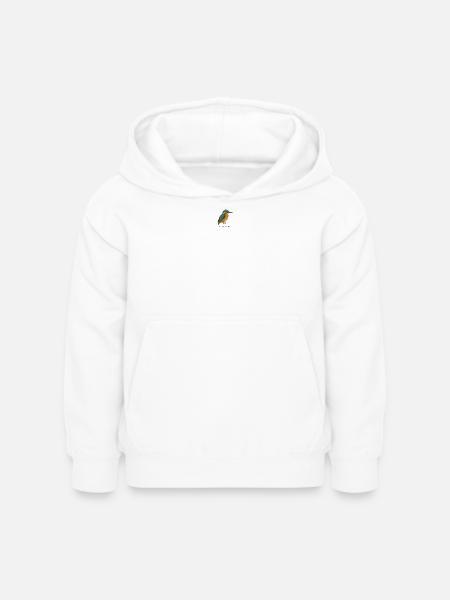 Eisvogel – Alcedo atthis - Kinder Hoodie - Weiß