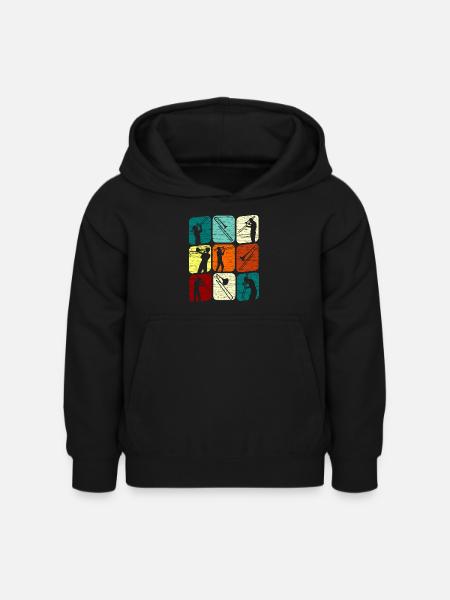 Posaunespieler Posaunist Posaune Retro - Kinder Hoodie - Schwarz