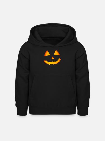 Halloween Kürbis - Kinder Hoodie - Schwarz