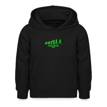 Läufer Evolution Läufer - Kinder Hoodie - Schwarz - Vorne - AI Model Kid Female (0cm)