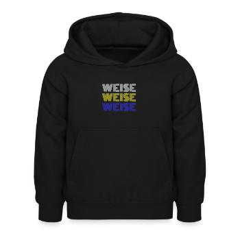 Klugscheisser Klugscheißer Klugscheiser - Kinder Hoodie - Schwarz - Vorne - AI Model Kid Female (0cm)