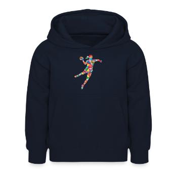Handball Frauen Handballspielerin Handballerin - Kinder Hoodie - Navy - Vorne - AI Model Kid Female (0cm)