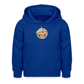 Asterix & Obelix Mit Idefix Auf Abenteuertour - Kinder Hoodie - Royalblau - Vorne - AI Model Kid Female (0cm)
