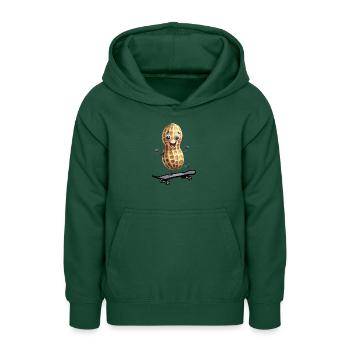 Erdnuss Erdnüsse Skater skaten Skateboard Kinder - Teenager Hoodie - Flaschengrün - Vorne - AI Model Teenager Male light (155cm)