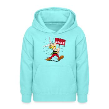 Asterix - Auf nach Gallien! - Teenager Hoodie - Pfefferminze - Vorne - AI Model Teenager Male dark (155cm)