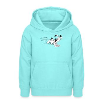 Asterix - Idefix hat es eilig - Teenager Hoodie - Pfefferminze - Vorne - AI Model Teenager Male dark (155cm)