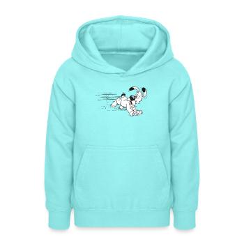 Asterix - Idefix hat es eilig - Teenager Hoodie - Pfefferminze - Vorne - AI Model Teenager Male dark (155cm)