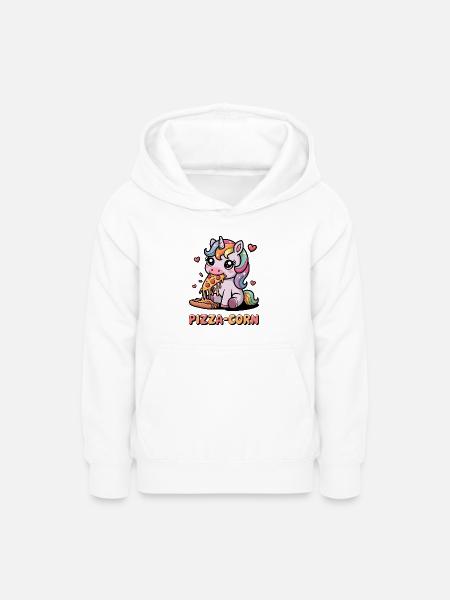 Pizza-Mais - Teenager Hoodie - Weiß