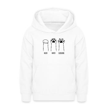 Rock Paper Scissors - Teen Hoodie - white - Front - AI Model Teenager Male dark (155cm)