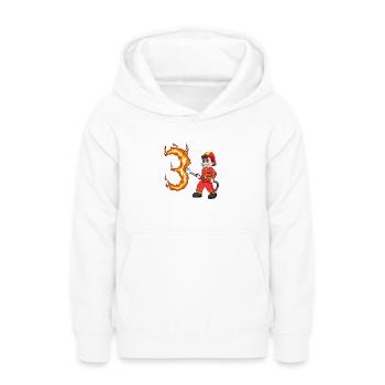 3. Geburtstag 3 Jahre Feuerwehr Geschenk - Teenager Hoodie - Weiß - Vorne - AI Model Teenager Male dark (155cm)