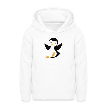 Pinguin - Teenager Hoodie - Weiß - Vorne - AI Model Teenager Male dark (155cm)
