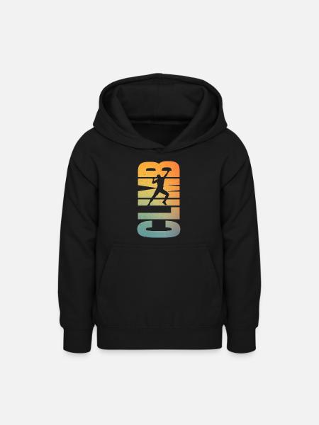Klettern Boulder Bergsteiger Bouldern - Teenager Hoodie - Schwarz