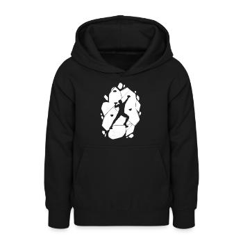 Bouldern Klettern Boulder Bergsteiger - Teenager Hoodie - Schwarz - Vorne - AI Model Teenager Male light (155cm)