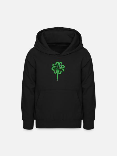 Kleeblatt Symbol Keltische Symbole - Teenager Hoodie - Schwarz
